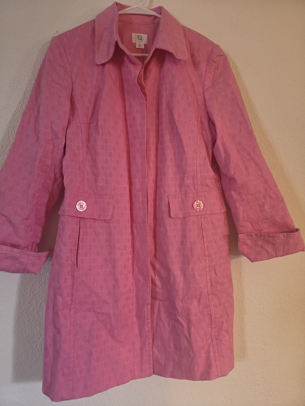 Apt. 9 Bubblegum Pink Lightweight Trench Coat
